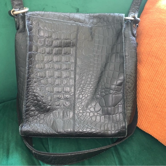 Wilsons Leather Crocodile Print Stamped Crossbody - Picture 4 of 8
